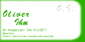 oliver ihm business card